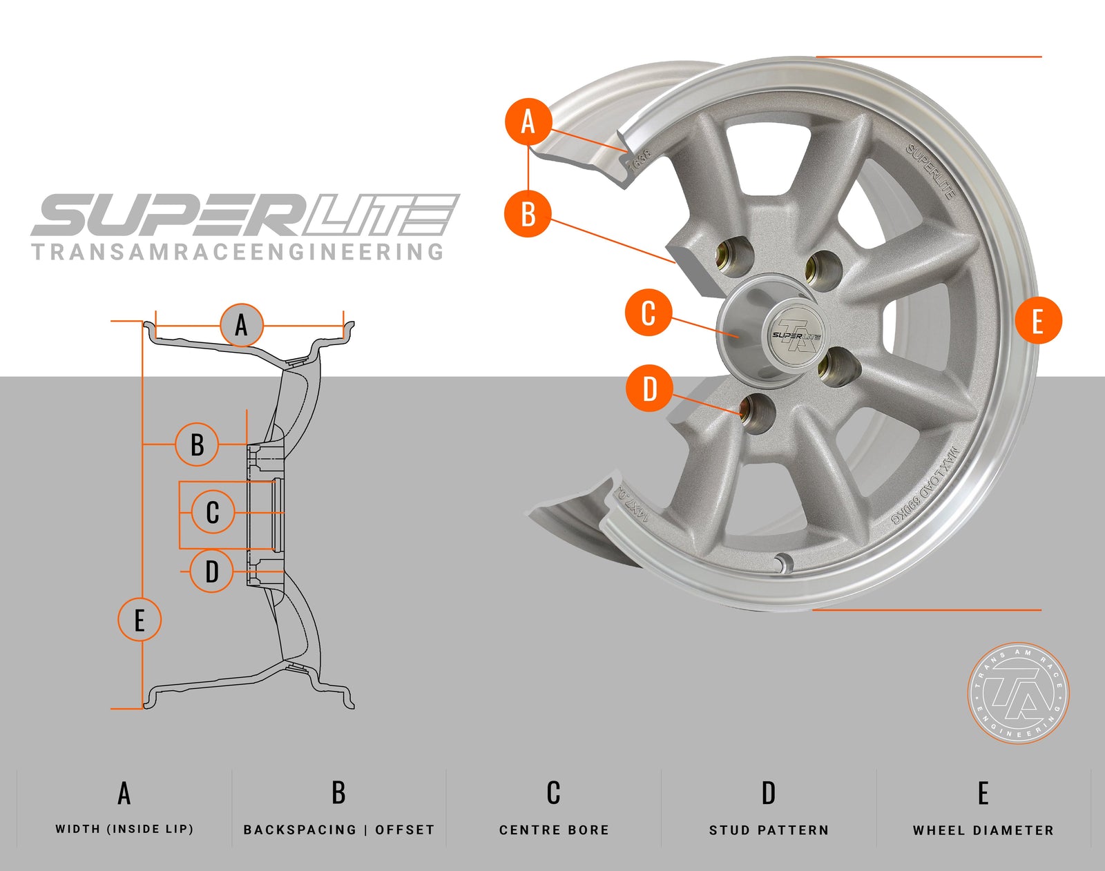 Superlite 13x7 Blank 3.75" Backspacing 63 Centre Bore SPL137B